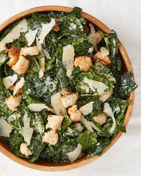 Baby Kale Caesar, Parmesan Crisp