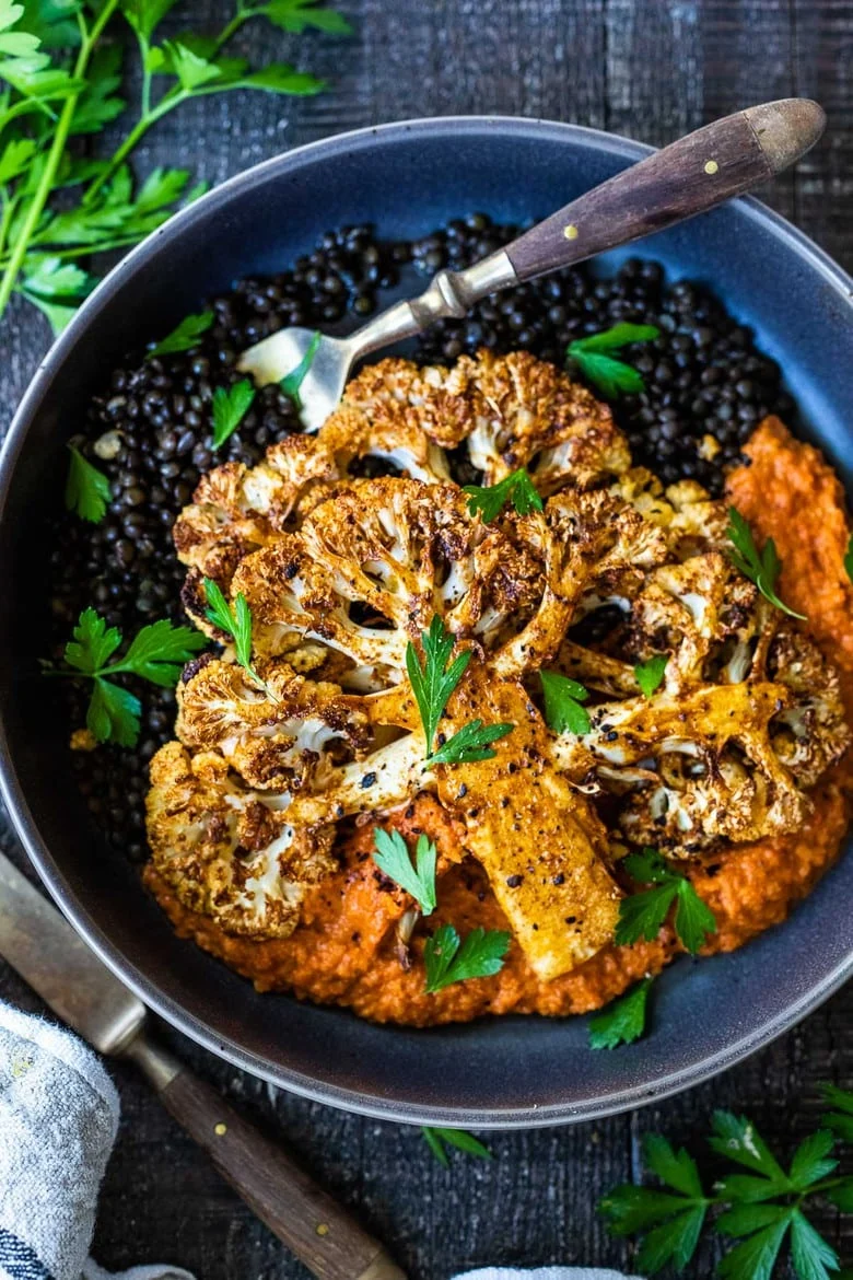 Cauliflower Steak, Romesco & Pistachio (Vegan / GF)