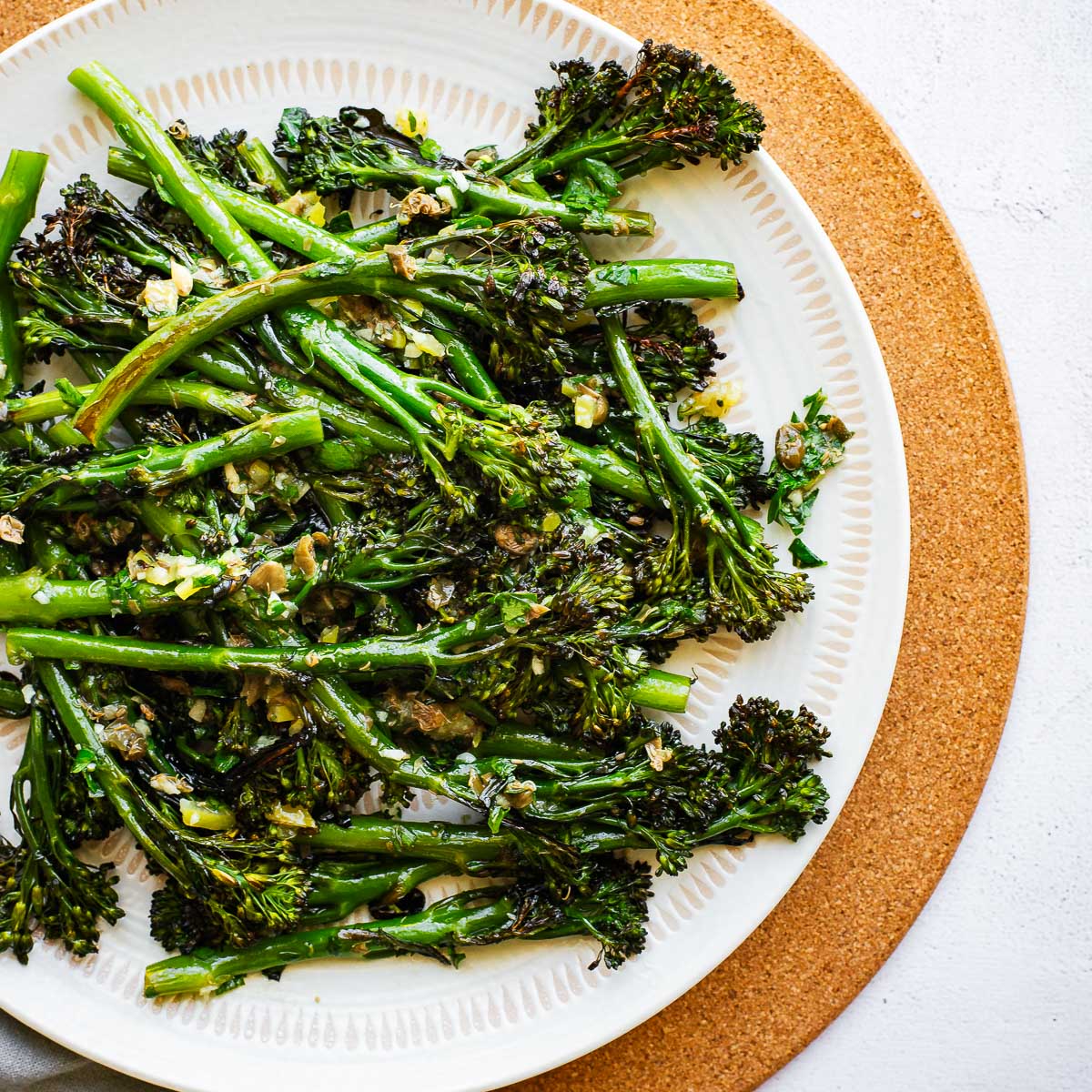 Charred Broccolini, Lemon Zest
